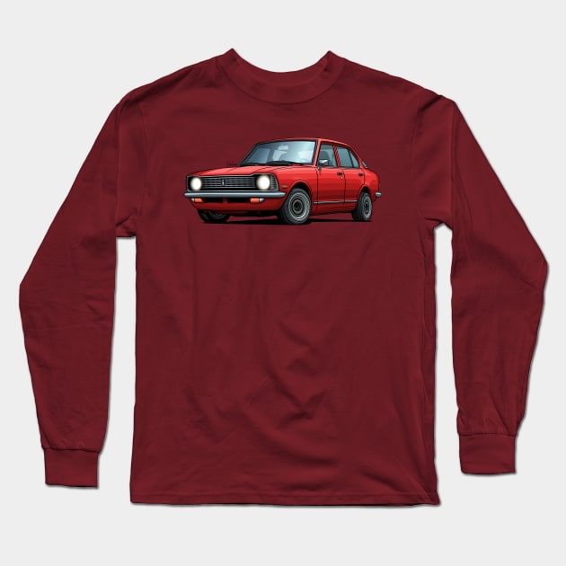 Toyota Corolla KE20 - Red Long Sleeve T-Shirt by Mario Ramos Rally Art